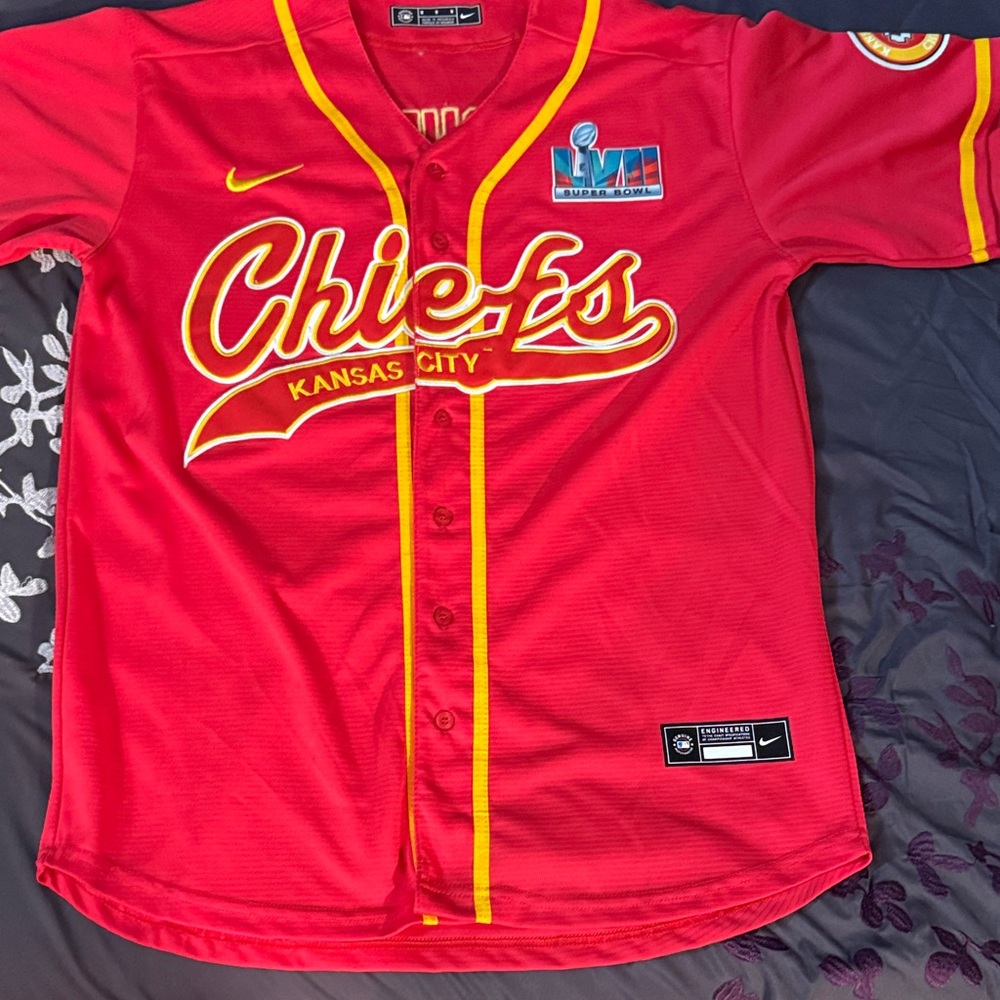 NFL KC Chiefs Pacheco Red Baseball style Jersey
